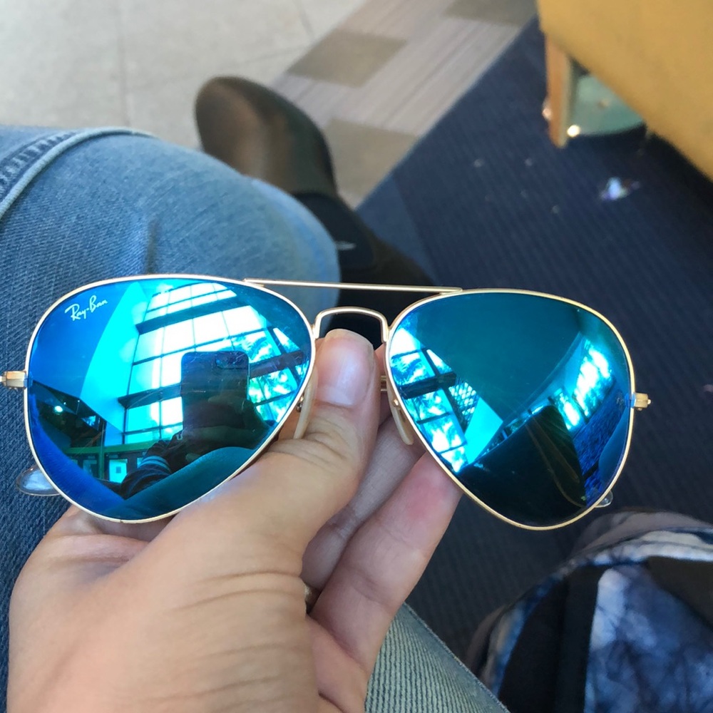 Authentic blue ray ban aviators